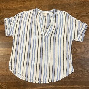 A New Day Part Linen Stripped Shirt